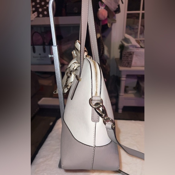 Kate Spade Leather Handbag/Satchel/Crossbody Cedar Street Maze Ivory Beige - Picture 6 of 15